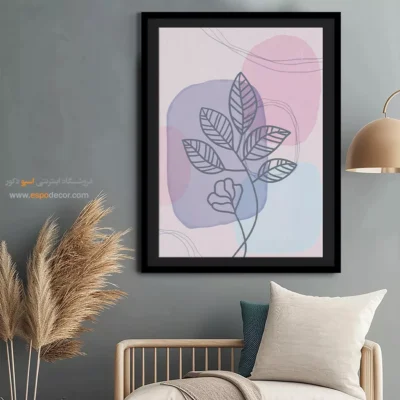 تابلو طراحی خطی زن - فضای استروک خط‌دار جریان – تابلو طراحی خطی - اسپو دکور