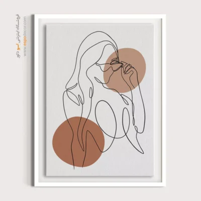 تابلو خطی زن زیبا - گالری گرافیت – تابلو طراحی خطی - اسپو دکور