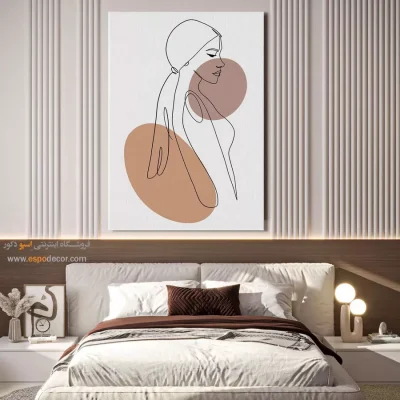 تابلو طراحی خطی گل