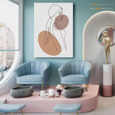 تابلو طراحی خطی گل