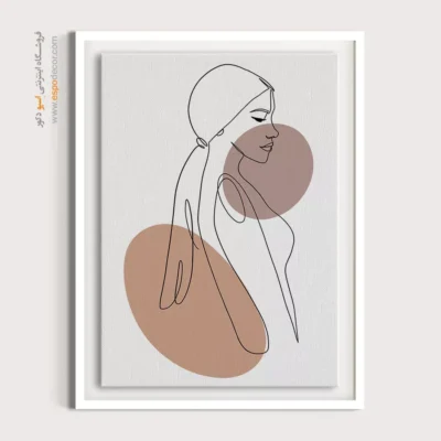 تابلو طراحی خطی گل - گالری گرافیک – تابلو طراحی خطی - اسپو دکور