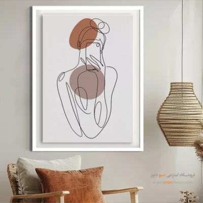 خرید تابلو خطی دختران - گرید – تابلو طراحی خطی - اسپو دکور