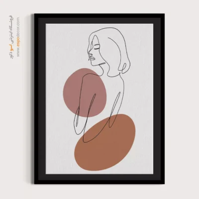 خرید تابلو فشن دخترانه - گوهرهای هندسی – تابلو طراحی خطی - اسپو دکور