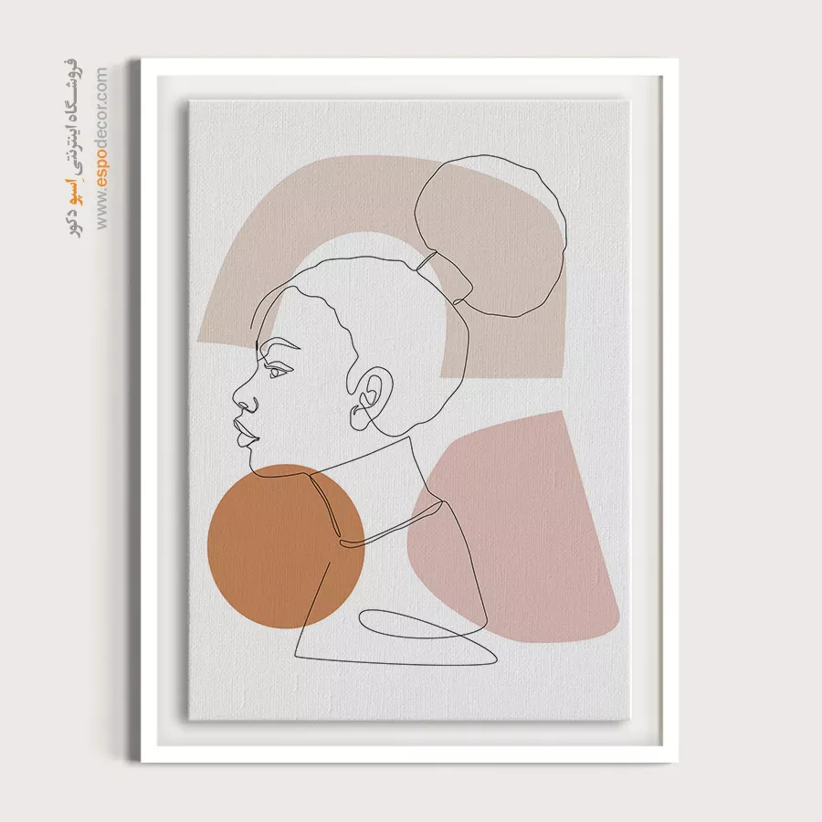 تابلو بوم طرح گل خطی - لبه های زیبا – تابلو طراحی خطی - اسپو دکور