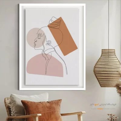 تابلو بوم - لعاب گرادیان – تابلو طراحی خطی - اسپو دکور