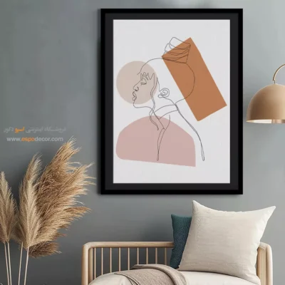 تابلو بوم - لعاب گرادیان – تابلو طراحی خطی - اسپو دکور