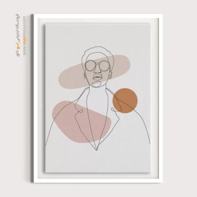 تابلو خطی گل - لعاب هندسی – تابلو طراحی خطی - اسپو دکور