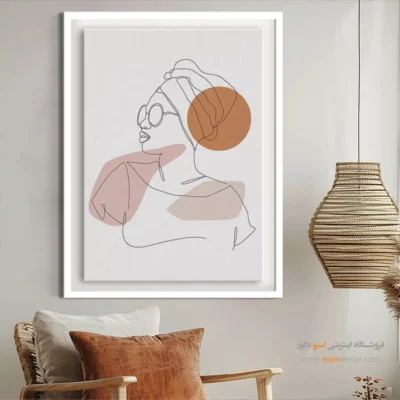 تابلو بوم مناسب پذیرایی - ماتریس مدرن – تابلو طراحی خطی - اسپو دکور