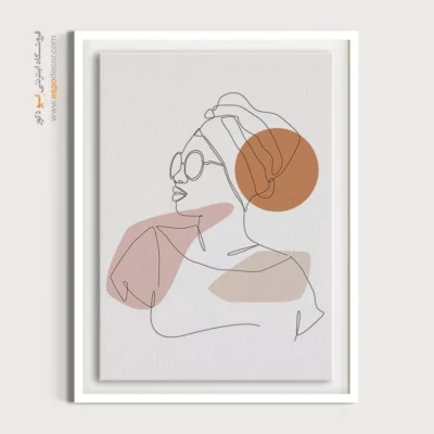 تابلو بوم مناسب پذیرایی - ماتریس مدرن – تابلو طراحی خطی - اسپو دکور