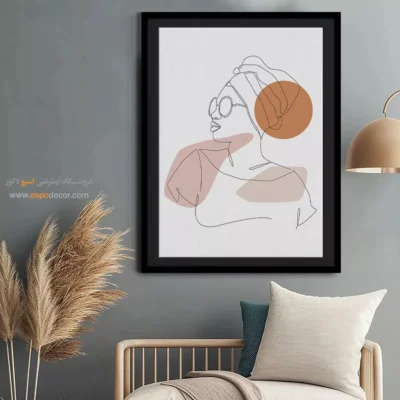 تابلو بوم مناسب پذیرایی - ماتریس مدرن – تابلو طراحی خطی - اسپو دکور