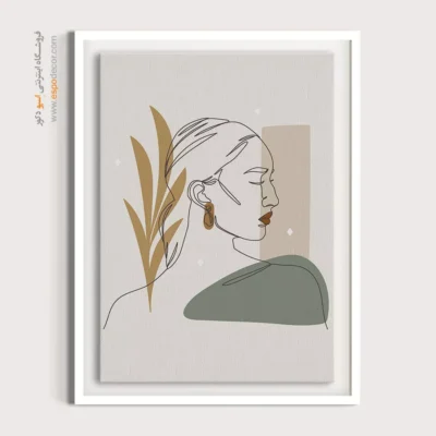 تابلو بوم مناسب اتاق خواب - ماتریس مینیمالیستی – تابلو طراحی خطی - اسپو دکور