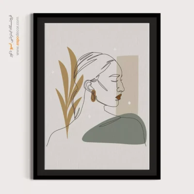 تابلو بوم مناسب اتاق خواب - ماتریس مینیمالیستی – تابلو طراحی خطی - اسپو دکور