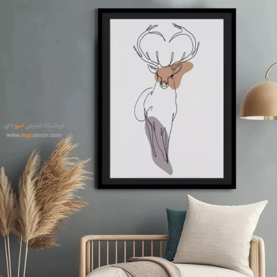 خرید تابلو بوم - منشور دقیق – تابلو طراحی خطی - اسپو دکور