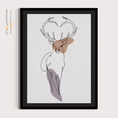 خرید تابلو بوم - منشور دقیق – تابلو طراحی خطی - اسپو دکور