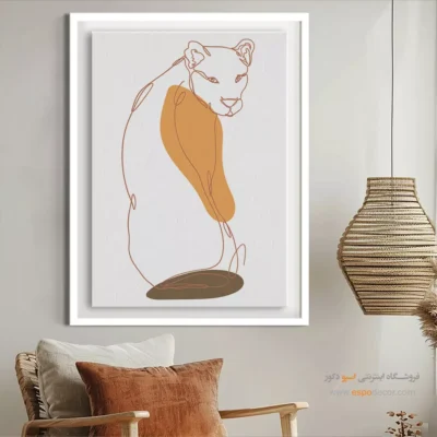 قیمت تابلو بوم - منظره مسیر آرام – تابلو طراحی خطی - اسپو دکور