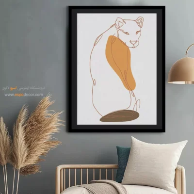 قیمت تابلو بوم - منظره مسیر آرام – تابلو طراحی خطی - اسپو دکور