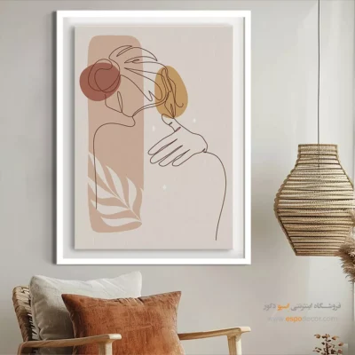 خرید تابلو چاپی روی بوم - منظره مسیر موازی – تابلو طراحی خطی - اسپو دکور