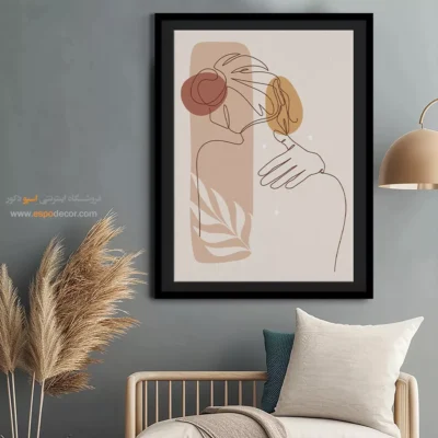 خرید تابلو چاپی روی بوم - منظره مسیر موازی – تابلو طراحی خطی - اسپو دکور