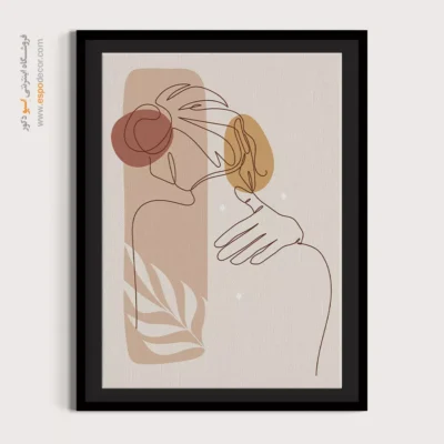 خرید تابلو چاپی روی بوم - منظره مسیر موازی – تابلو طراحی خطی - اسپو دکور