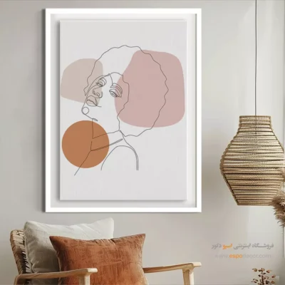 تابلو بوم - مونتاژ مینیمالیستی – تابلو طراحی خطی - اسپو دکور