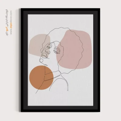 تابلو بوم - مونتاژ مینیمالیستی – تابلو طراحی خطی - اسپو دکور