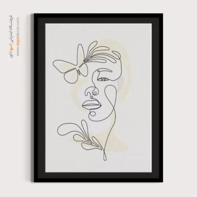 تابلو بوم چاپی - ​​شجاع – تابلو طراحی خطی - اسپو دکور