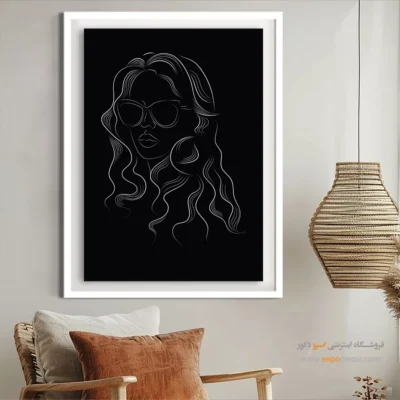 دیزاین دیوار - آرزو – تابلو طراحی خطی - اسپو دکور