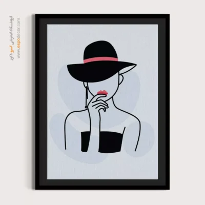 تابلو برای پذیرایی - آرزو پر زرق و برق – تابلو طراحی خطی - اسپو دکور