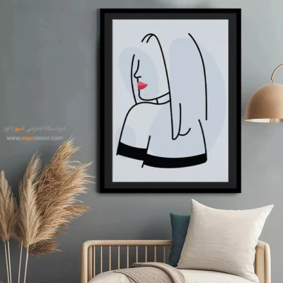 تابلو بوم برزرگ - آسمان پر ستاره – تابلو طراحی خطی - اسپو دکور