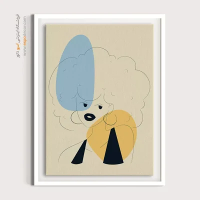 تابلو مخصوص کافی شاپ - بال فرشته – تابلو طراحی خطی - اسپو دکور