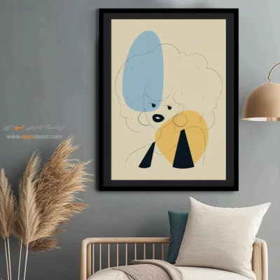 تابلو مخصوص کافی شاپ - بال فرشته – تابلو طراحی خطی - اسپو دکور