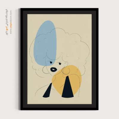 تابلو مخصوص کافی شاپ - بال فرشته – تابلو طراحی خطی - اسپو دکور