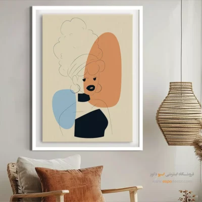 آدرس خرید تابلو - بهشت ​​صورتی – تابلو طراحی خطی - اسپو دکور