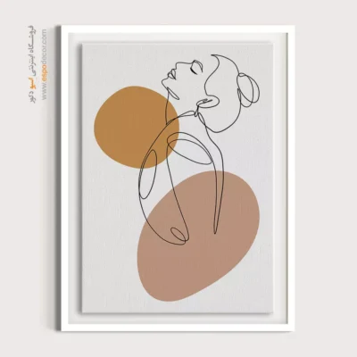 خرید تابلو دکوراتیو - بوسه پروانه ای – تابلو طراحی خطی - اسپو دکور