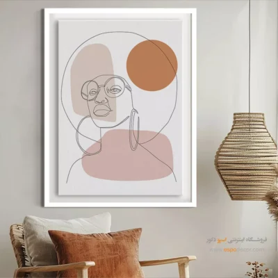 خرید تابلو برای پذیرایی - پروانه – تابلو طراحی خطی - اسپو دکور