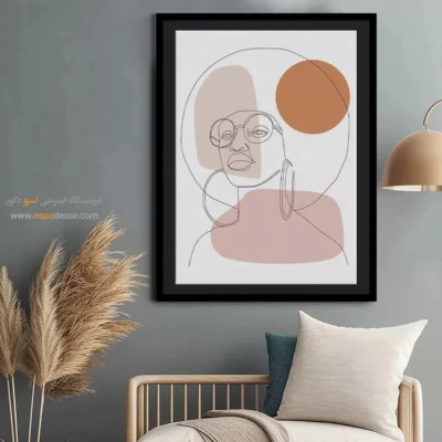 خرید تابلو برای پذیرایی - پروانه – تابلو طراحی خطی - اسپو دکور