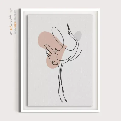 خرید تابلو بوم طراحی خطی - پری دریایی – تابلو طراحی خطی - اسپو دکور