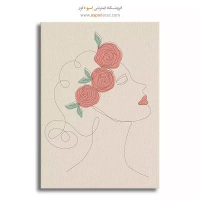 تابلو طراحی خطی دختر