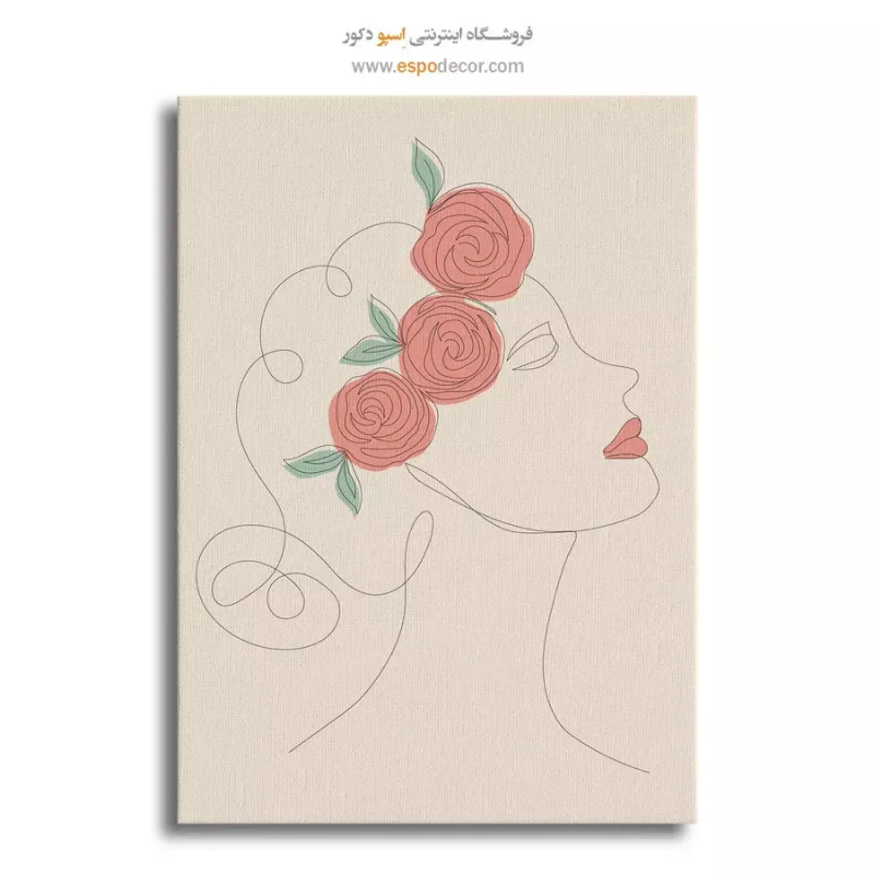 تابلو طراحی خطی دختر
