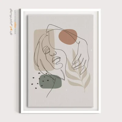 تابلو طراحی خطی گل - تک شاخ – تابلو طراحی خطی - اسپو دکور