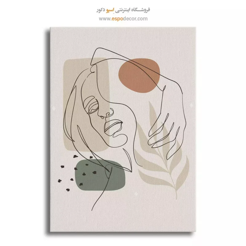تابلو طراحی خطی گل