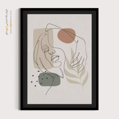 تابلو طراحی خطی گل - تک شاخ – تابلو طراحی خطی - اسپو دکور