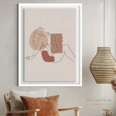 تابلو خطی گل - جادو – تابلو طراحی خطی - اسپو دکور