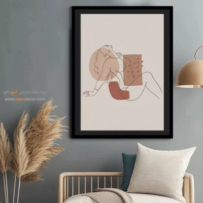 تابلو خطی گل - جادو – تابلو طراحی خطی - اسپو دکور