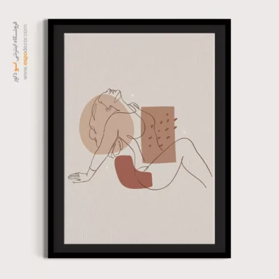 تابلو خطی گل - جادو – تابلو طراحی خطی - اسپو دکور