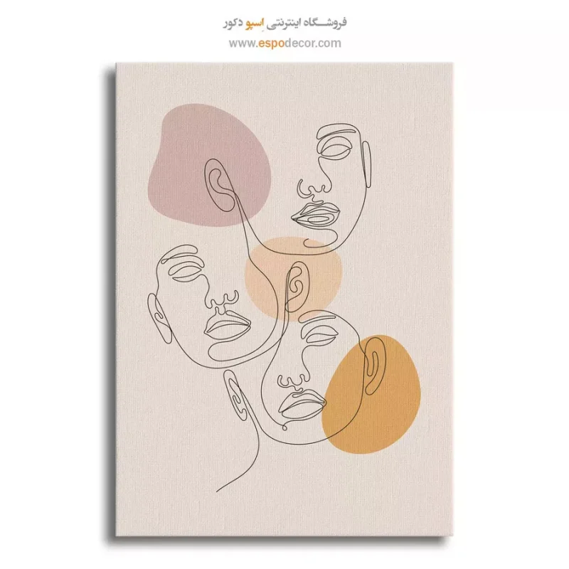 تابلو طراحی خطی طلایی