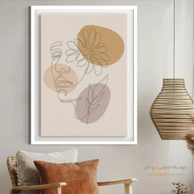 خرید تابلو پذیرایی - جواهر – تابلو طراحی خطی - اسپو دکور