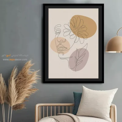 خرید تابلو پذیرایی - جواهر – تابلو طراحی خطی - اسپو دکور