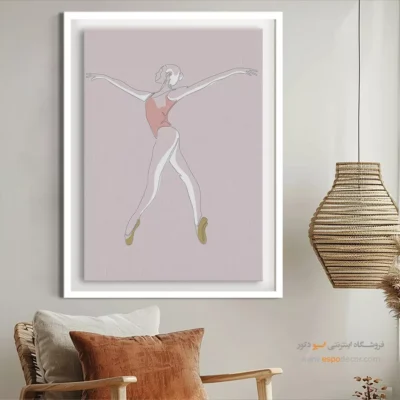 خرید تابلو برای اتاق خواب - خندیدن – تابلو طراحی خطی - اسپو دکور