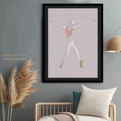 خرید تابلو برای اتاق خواب - خندیدن – تابلو طراحی خطی - اسپو دکور